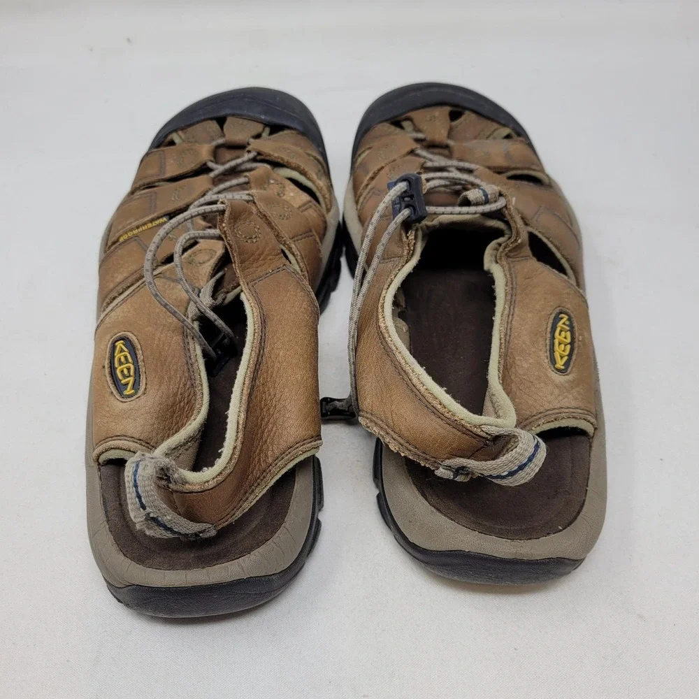 Keen Sandals Mens Size 9‎ Newport Brown Leather Closed Toe Hiking Water Sandals